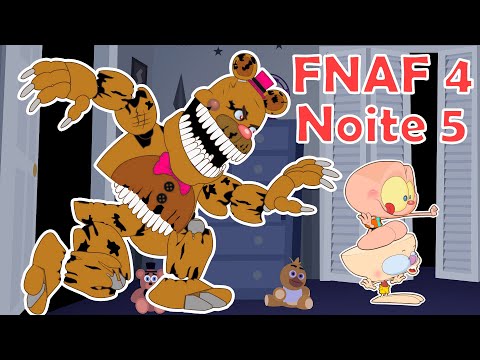 Mongo e Drongo na NOITE 5 de Five Nights at Freddy's 4 - FNAF4 - FNAf 4 em desenho animado