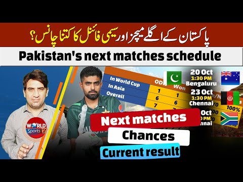 PAK next matches & chances for Semi-final |Pakistan's next matches schedule in World Cup 2023