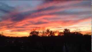 Burning Sky Sunset over the Rooftops - Union NJ 07083 11-14-13