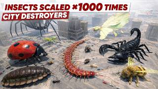 INSECTS at 1000× Scale 🐜😱 Surreal Size Comparison