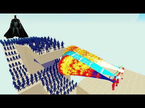 100x BATMAN + 2x GIANT vs 3x EVERY GOD - Totally Accurate Battle Simulator TABS