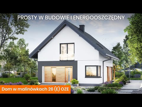 Dom w malinówkach 26 (E) OZE – Energooszczędny, prosty w budowie dom - ARCHON+ Projekty Domów #dom