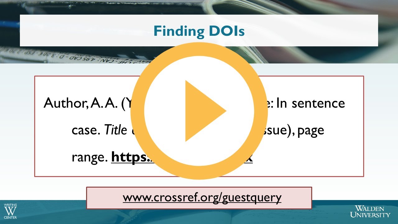 Finding DOIs for Journal Article Reference Entries*