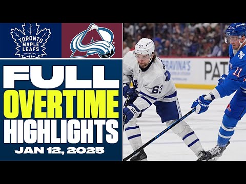 Toronto Maple Leafs at Colorado Avalanche | FULL Overtime Highlights - January 12, 2026