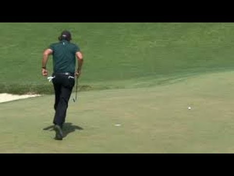 Mickelson chases after and hits moving ball * U.S. Open * Phil Mickelson Hitting Ball