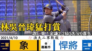 [現場] 今日二軍戰報-林吳晉瑋猛打賞