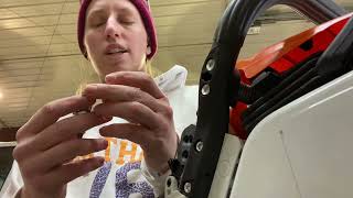 Spark plug gap reduced MS 361 chainsaw