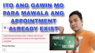 ANU ANG GAGAWIN KUNG APPOINTMENT ALREADY EXIST?(PROBLEM SOLVE)..