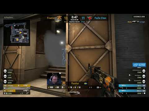 Flusha ACE  - IEM KATOWICE 2018 FNATIC vs Faze Clan CSGO