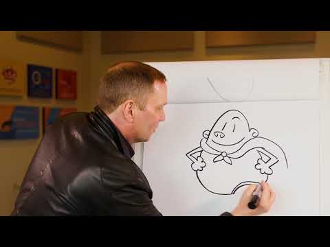 Dav Pilkey draws Captain Underpants
