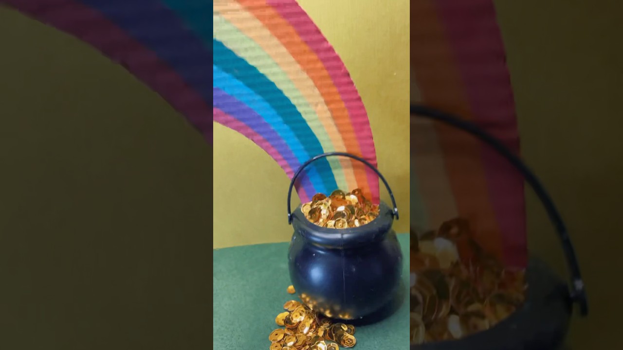 Easy Dollar Tree St. Patrick’s Day Pot of Gold Craft 🌈 Fun Leprechaun Trap for Kids #stpatricksday