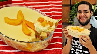 GELADO DE PÊSSEGO SUPER CREMOSO | SOBREMESA FÁCIL E RÁPIDA