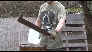 United Cutlery Uruk-Hai Scimitar Killing Water Jugs - Lord of The Rings Sword (Sharpened By Me)