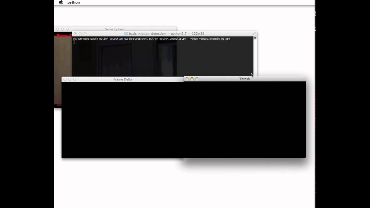 Basic motion and tracking detection using Python and OpenCV (Part 1)