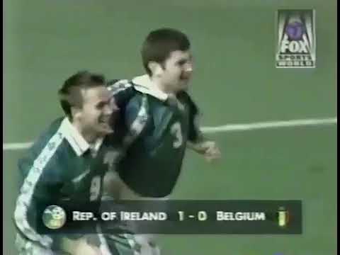 Eliminatorias Mundial 1998: Irlanda 1-1 Bélgica (29/10/1997). Narración en ingles.