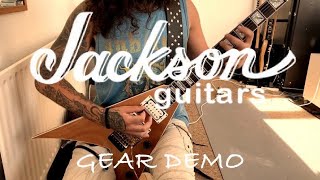 Video thumbnail for Jackson Pro Series King V KV MAH Natural (Gear Demo) by Deano Coldham