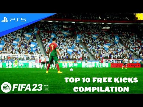 FIFA 23 - TOP 10 FREE KICKS COMPILATIOM - FIFA WORLDCUP QATAR 22 | PS5™ - 4K [60FPS] ULTRA -فيفا 23