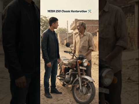 | Restoring an Old Man's Vintage Yezdi 250 Classic 🏍️ | #shorts #viral