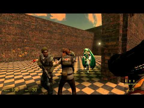 Half-Life 2 Mistake of Pythagoras mod with Miku Hatsune