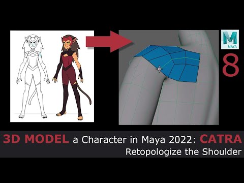 3D Model a Character in Maya 2022: Catra - Retopo Shoulder