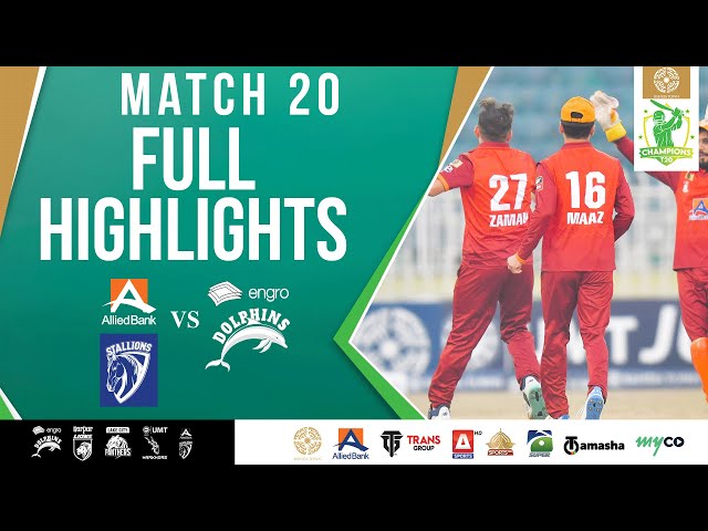 Full Highlights | ABL Stallions vs Engro Dolphins | Match 20 | Bahria Town Champions Cup 2024