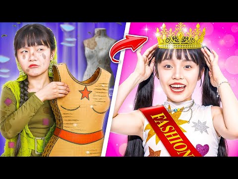 ¡Una Chica Pobre Quiere Ser Fashionista! ¡Ricos Vs Pobres Vs Mega Ricos En El Concurso Fashionista!