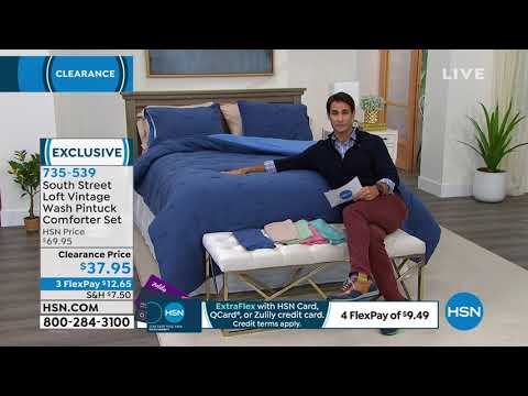 South Street Loft 3piece Vintage Wash Pintuck Comforter ...