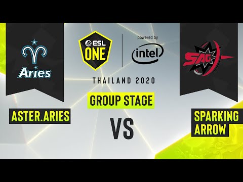 Dota2 - Sparking Arrow vs. Aster.Aries - Game 2 - ESL One Thailand 2020 - Group Stage - AS
