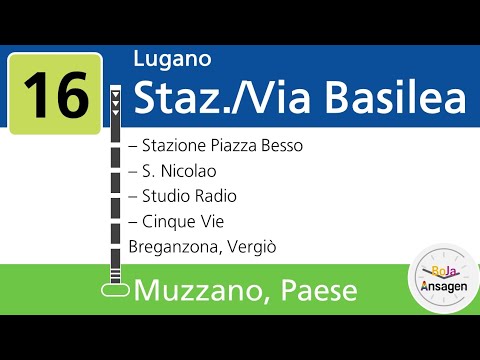 Annunci TPL | 16 Lugano - Muzzano | BoJa Ansagen 