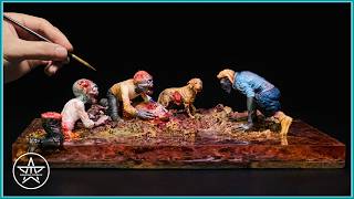 Feeding Frenzy of the Undead Horde | AmazingTrungX DIY Epoxy Resin Diorama