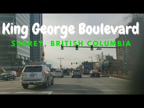 King George Boulevard  - Drive to South Surrey British Columbia {03-17-21}