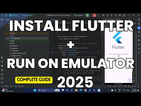 Install Flutter & Run the Flutter App on Android Emulator(AVD)  | Flutter Tutorial