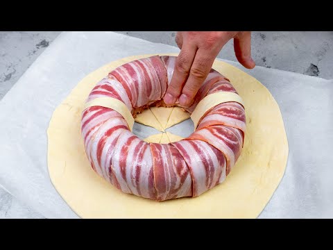 My wife bought puff pastry only for this Romanian drob! I wrap it in bacon! Tasty