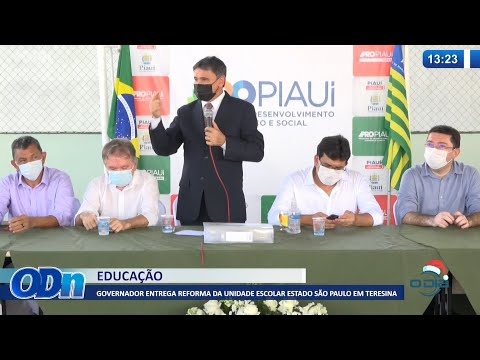 Governador entrega reforma da Unidade Escolar Estado São Paulo em Teresina 07 12 2021