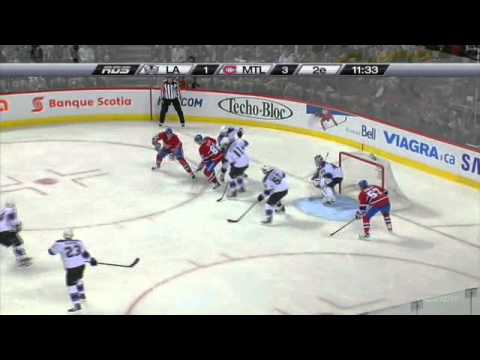 Jonathan Bernier save, Stick on Benoît Pouliot shot, Snap, Off. Zone, 22 ft (2010-11-24)