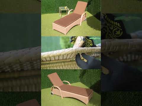 Шезлонг пляжний лежак з штучного ротангу- Оптіма. Фабрика Українські Конструкції