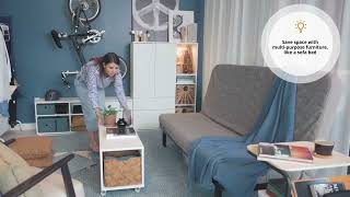 IKEA How to create a multi-purpose small space living room