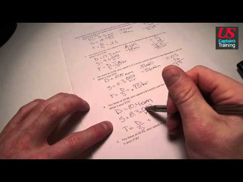 Captain License Chart Navigation – Estimated Time of Arrival Warm up