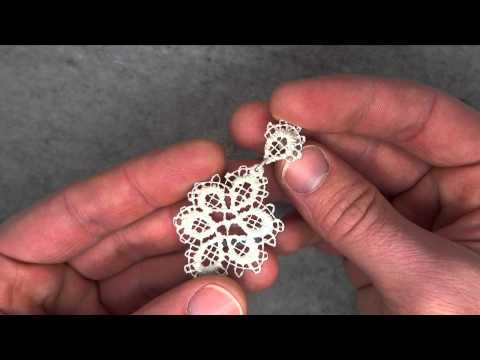 Brigitte Adolph - Silver Lace Net Earrings - ORRO Contemporary Jewellery Glasgow