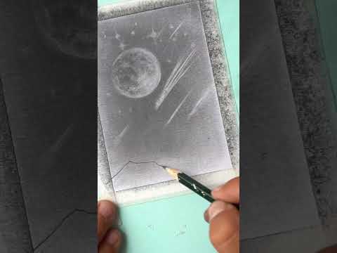 Easy pencil drawing - meteor shower #pencildrawing #creativeart #easydrawing #drawing #art
