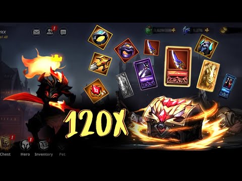 Shadow Knight | Opening 120 Chest + Upgrading Kazetsu 🤩