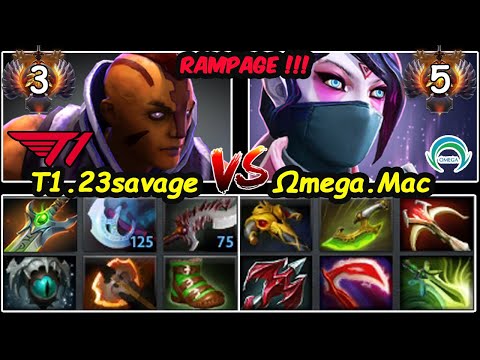 T1 23savage Anti Mage 12K MMR  vs Omega Mac Templar Assassin Right Click Battle Dota 2 pro gameplay