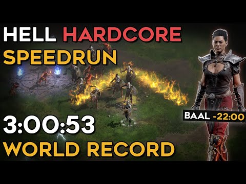 INCREDIBLE 3 HOUR HELL HARDCORE ASSASSIN SPEEDRUN | 3:00:53 IGT | 3:07:28 RTA | DIABLO 2 RESURRECTED