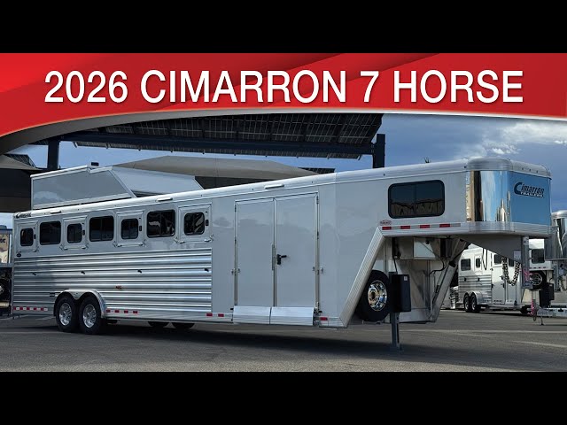 Preview image of 2026 Cimarron Norstar 7 Horse Gooseneck With Trainer Tack Setup youtube video