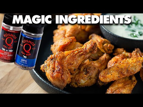 How to Make CRISPY Baked Chicken Wings with Kosmo's Q Award-Winning BBQ Rub
