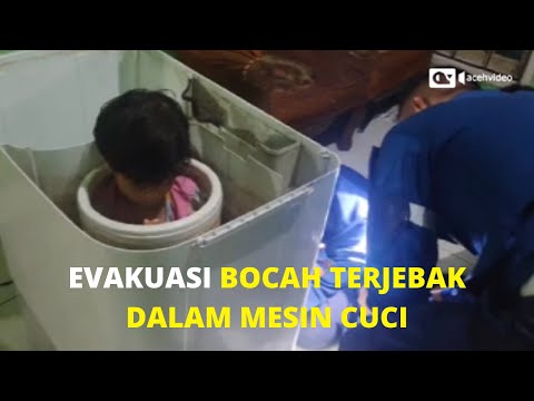 Main Petak Umpet, Bocah Ini Terjebak di Dalam Mesin Cuci