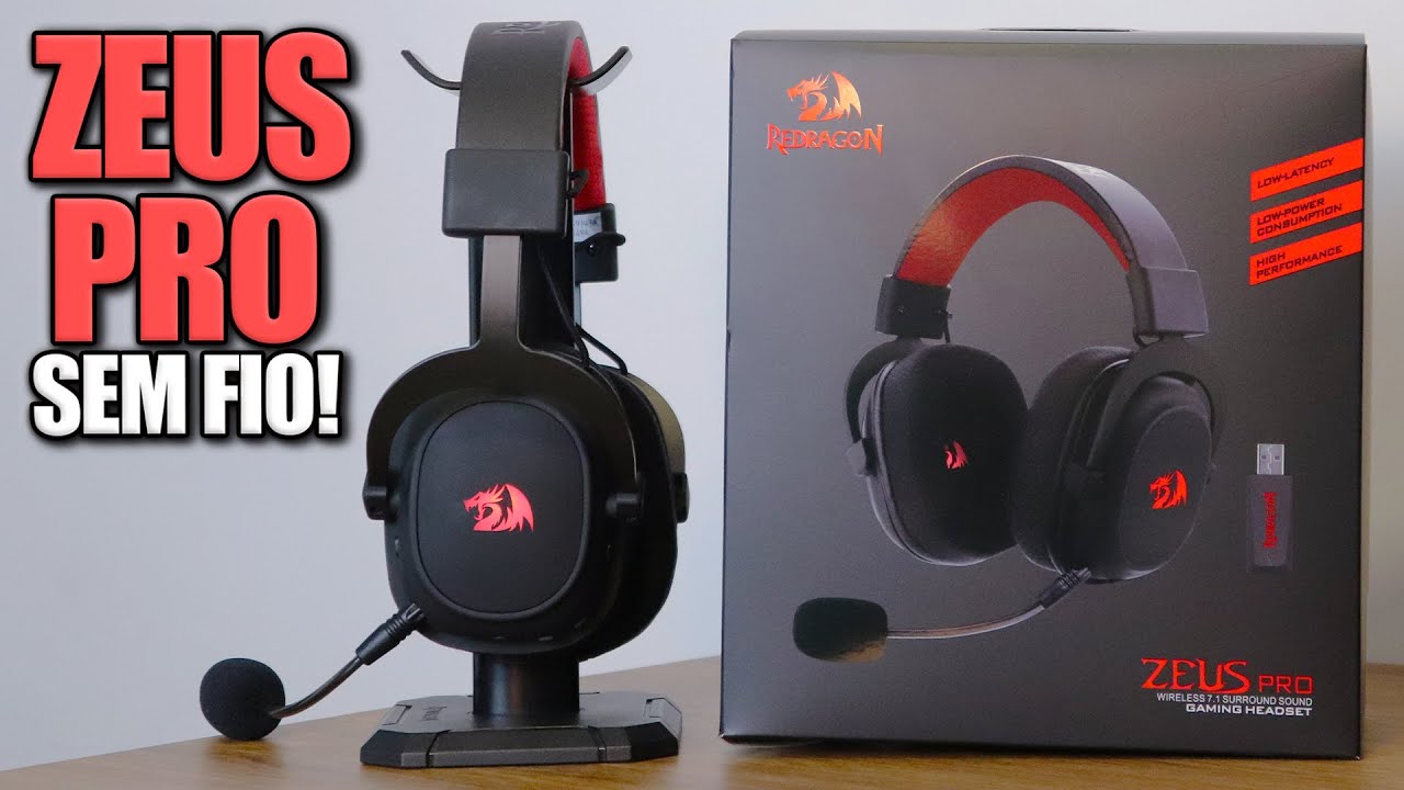 Vale a pena o headset Redragon Sem Fio Zeus Pro 7.1? (H510-PRO)