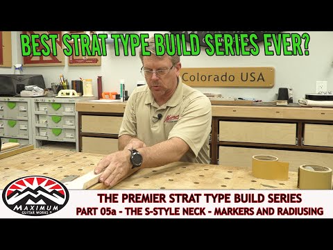 Premiere Strat Build 2021 - Part 05a - Compound Radius Fretboard and Installing Fretboard Markers