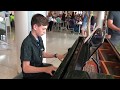 The Entertainer performed by 13 year-old volunteer pianist