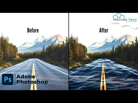 Photoshop WAVE EFFECT Create Water Reflection in Photoshop | Adobe Photoshop Tutorial
